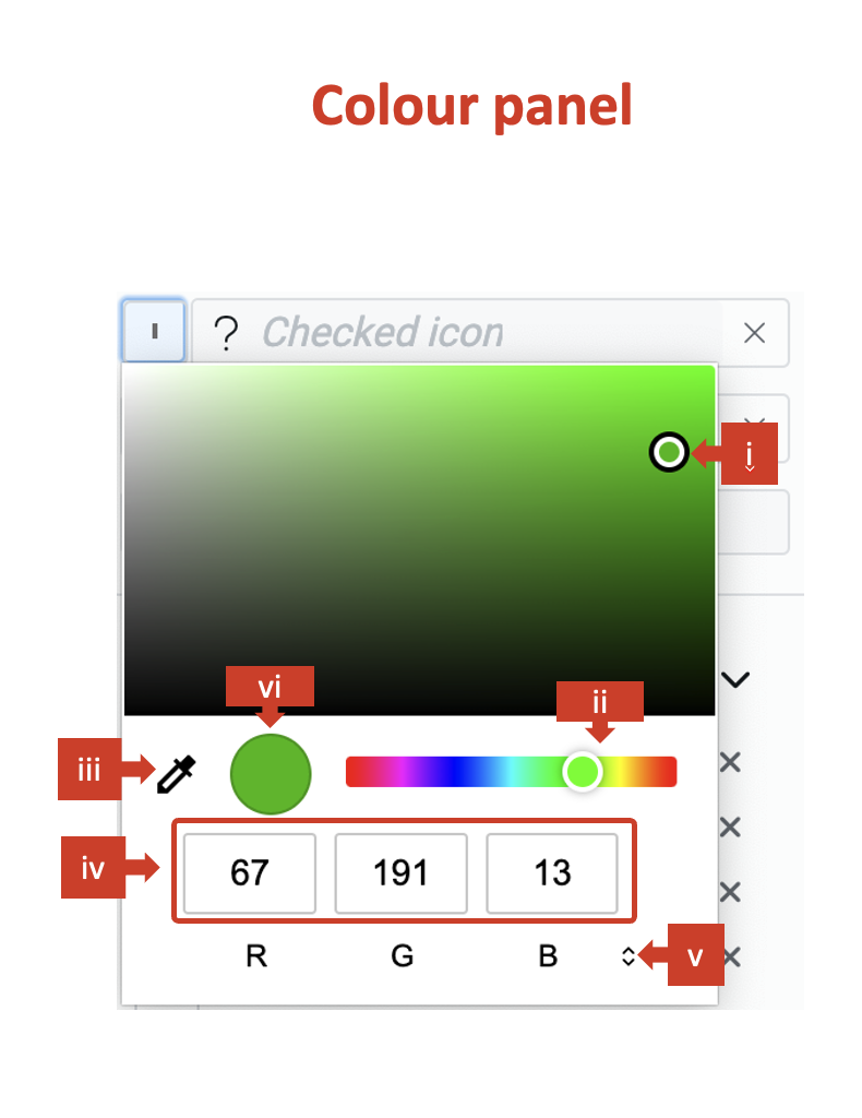 Image showing colour panel